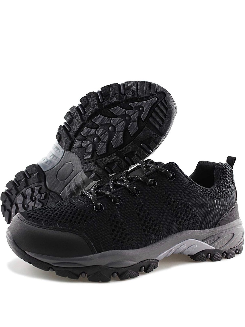 Jabasic Black Athletic Trail Sneakers for Men